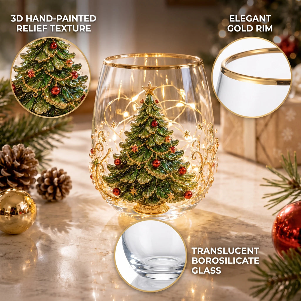 ⏳ Last Day 50% OFF – 3D Christmas Glass, A Magical Holiday Gift for Every Sip
