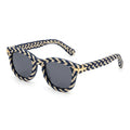 Navy & Ivory Braided Statement Sunglasses