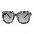 Charcoal & Ash Woven Statement Sunglasses