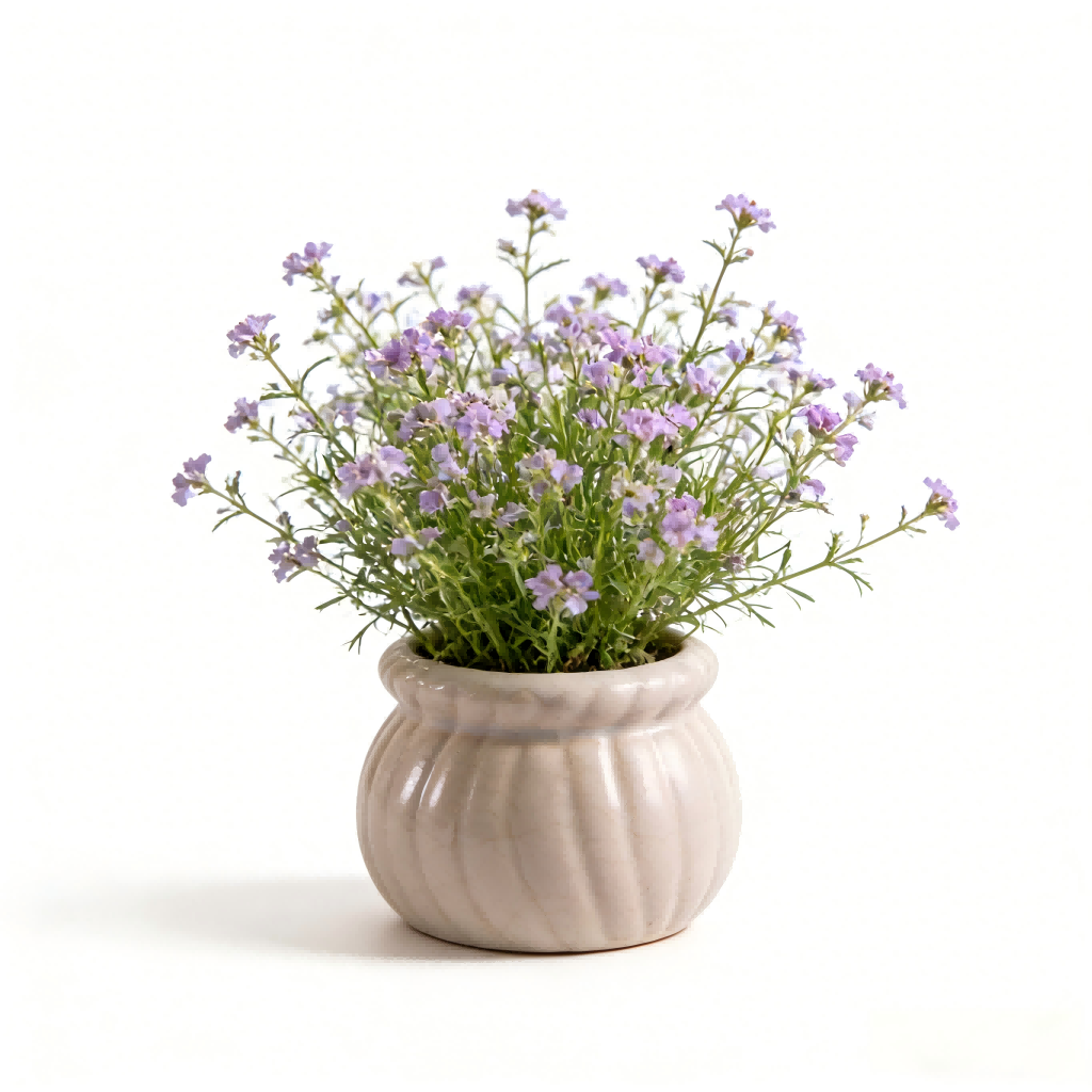 Lavender Bloom Ceramic Pot Artificial Flower Arrangement
