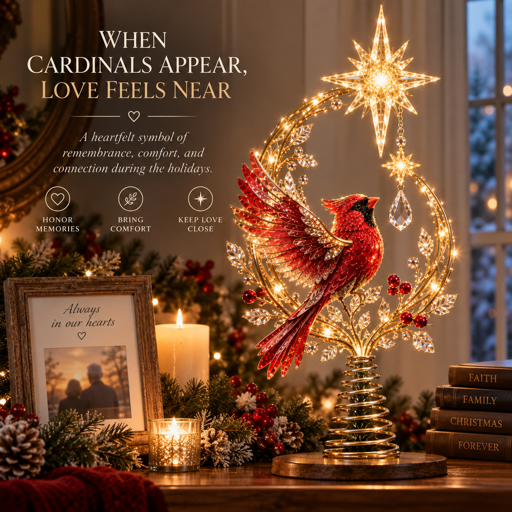 🐦Cardinal Heaven's Light Tree Topper🌟