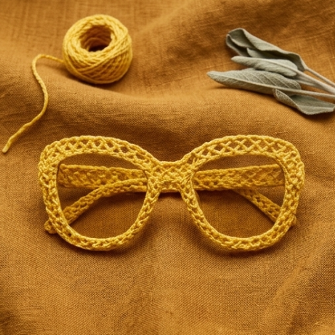 Marigold Open-Knit Statement Sunglasses
