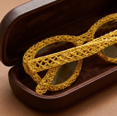 Marigold Open-Knit Statement Sunglasses