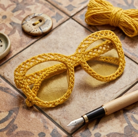 Marigold Open-Knit Statement Sunglasses