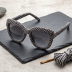 Charcoal & Ash Woven Statement Sunglasses