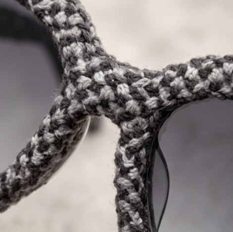 Charcoal & Ash Woven Statement Sunglasses