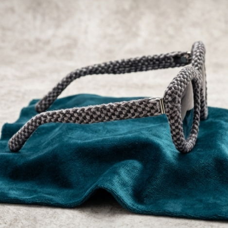 Charcoal & Ash Woven Statement Sunglasses