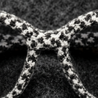 Monochrome Houndstooth Knit Statement Sunglasses