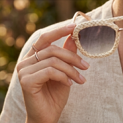 Ivory Braided Aviator Statement Sunglasses