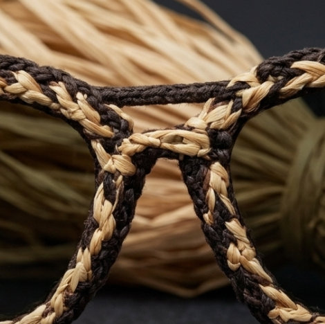 Espresso & Natural Braided Statement Sunglasses