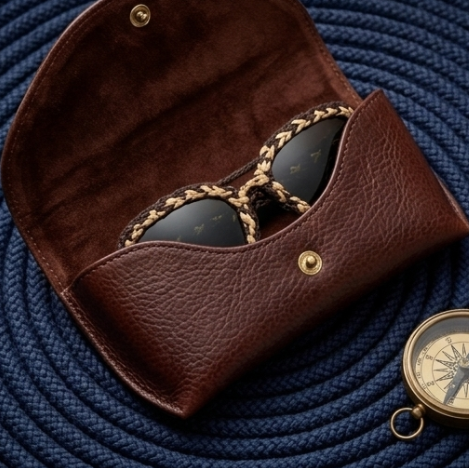 Espresso & Natural Braided Statement Sunglasses