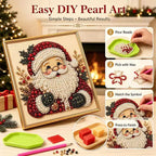 Christmas Pearl Diamond Painting Kit with Frame