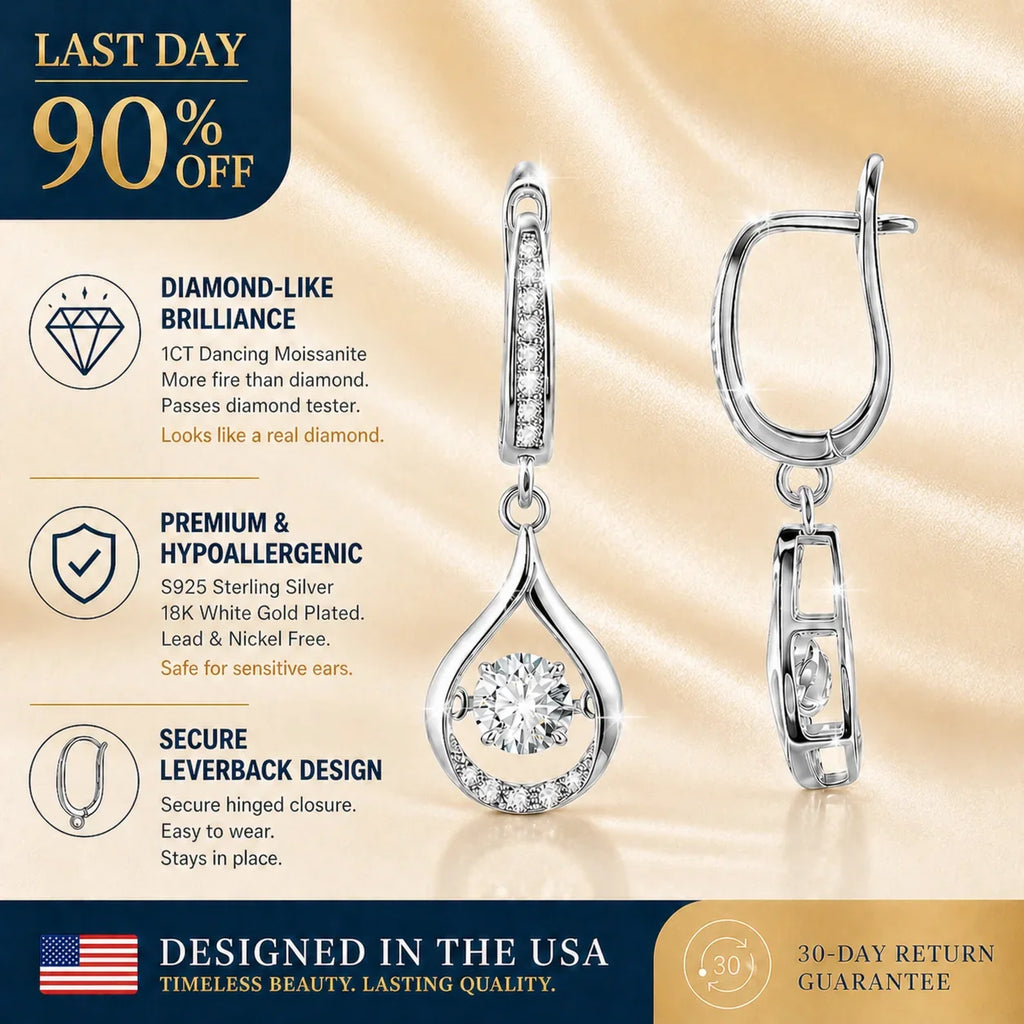 🔥 LAST DAY 90% OFF:1-Carat "Dancing" Moissanite Earrings – The Pure S925 Comfort & Sparkle You Deserve💎